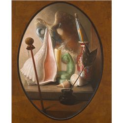 Stuart Morle-HOMAGE TO CHARDIN - STILL LIFE WITH ARTIST'S PALETTE