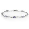 Image 1 : Genuine 4.02 ctw Tanzanite & Diamond Bracelet 10K Gold