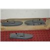 Image 1 : PT FLEET - 4 WOODEN BOATS - MOSQUITO TORPEDO - ORIGINAL BOX