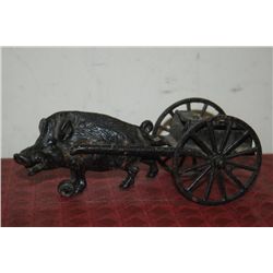 CAST HOG WITH CART