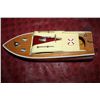 Image 2 : WOODEN BOAT - 10" LONG - ORIG. BOX