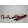 Image 1 : TONKA PRESSED TIN - 3 TRUCKS - 2 TRAILERS