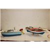 Image 1 : 2 BOAT MODELS - WOOD & PLASTIC - BOTH 11"
