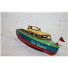 Image 2 : 11" TIN SPEED BOAT - WIND UP WORKS - JAPAN