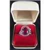 Image 1 : 4.93 CT Ruby and .815 CT Diamonds 18K White Gold Ring