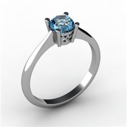 Topaz 0.56 ctw Ring 14kt White Gold