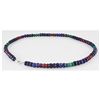 Image 2 : 218.51ctw Natural Multi-Color Rondelles Necklace