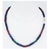 Image 1 : 171.36ctw Natural Multi-Color Rondelles Necklace