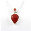 Image 1 : 27.ctw Carnelian Gemstone Silver Pendant