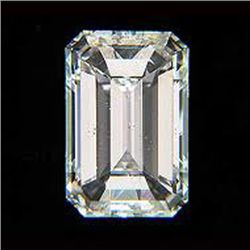 EGL Certified Diamond Emerald 0.70ctw F,VS2