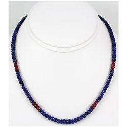 113.84ct Natural Multi-Color Faceted Beads Necklace