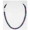Image 1 : 182.36ctw Natural Multi-Color Rondelles Necklace