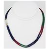 Image 1 : 118.65ct 2 Row Multi-Color Micro Faceted Necklace