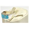 Image 3 : Navajo Turquoise Inlay Sterling Silver Men's Ring - Calvin Begay