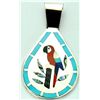 Image 1 : Zuni Multi-Stone Macaw Pendant - Dennis & Nancy Edaakie