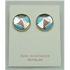 Image 1 : Zuni Multi-Stone Circle Earrings