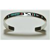 Image 1 : Zuni Multi-Stone Inlay Sterling Silver Cuff Bracelet - C. Dishta