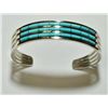 Image 1 : Zuni Turquoise Sterling Silver Cuff Bracelet - Anselm Wallace
