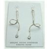 Image 1 : Zuni Silver Snake Earrings - Effie Calavaza