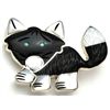 Image 1 : Zuni Black Jet Cat Pendant & Pin - Valerie Comosona