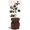 Image 1 : Zuni Multi-Stone Sterling Silver Pot & Removable Flower Trinket - Valerie Comosona