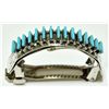 Image 1 : Zuni Turquoise Half-Ring Hair Barrette
