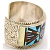 Image 2 : Zuni Multi-Stone Sterling Silver Bracelet - Ricky Vacit