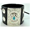 Image 1 : Navajo Turquoise Sterling Silver Small Bow Guard
