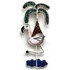 Image 1 : Zuni Flamingo Pendant & Pin - Valerie Comosona