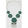 Image 1 : Zuni Turquoise Sterling Silver Necklace & Earrings Set - Octavius & Irma Seowtewa