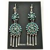 Image 3 : Zuni Turquoise Sterling Silver Necklace & Earrings Set - Octavius & Irma Seowtewa