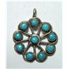 Image 1 : Zuni Turquoise Small Flower Pendant