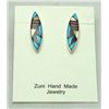 Image 1 : Zuni Multi-Stone Tall Oval Earrings