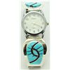 Image 1 : Zuni Turquoise Men's Watch - Amy Quandelacy