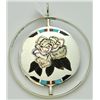 Image 2 : Zuni Multi-Stone Spinner Bird and Flower Pendant - Dale Edaakie