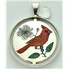 Image 1 : Zuni Multi-Stone Bird Sterling Silver Spinner Pendant - Rudell & Nancy Laconsello