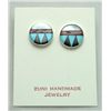 Image 1 : Zuni Multi-Stone Circle Earrings