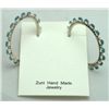 Image 1 : Zuni Turquoise Dotted 3/4 Ring Earrings