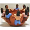 Image 1 : Navajo 8-Child Storyteller Bowl Pottery - Eva Plummer