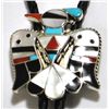 Image 1 : Zuni Multi-Stone Thunderbird Sterling Silver Bolo Tie - Bobby & Corraine Shack