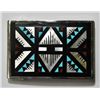 Image 1 : Zuni Multi-Stone Large Buckle - Leander & Lisa Otholi