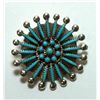 Image 1 : Zuni Turquoise Medium Flower Pendant & Pin