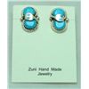 Image 1 : Zuni Turquoise Small Snake Earrings - Effie Calavaza