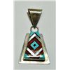 Image 1 : Zuni Multi-Stone Trapezoid Pendant