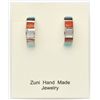 Image 1 : Zuni Multi-Stone Half-Ring Earrings