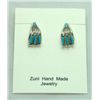 Image 1 : Zuni Turquoise Horn-Shaped Earrings