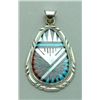Image 1 : Zuni Multi-Stone Egg Shape Pendant