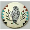 Image 1 : Zuni Multi-Stone Owl Pendant & Pin - Derrick Edaakie