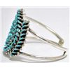Image 2 : Zuni Turquoise Needlepoint Sterling Silver Cuff Bracelet - Octavius & Irma Seowtewa