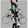 Image 1 : Zuni Multi-Stone Kachina Sterling Silver Bolo Tie - Jonathan Beyuka